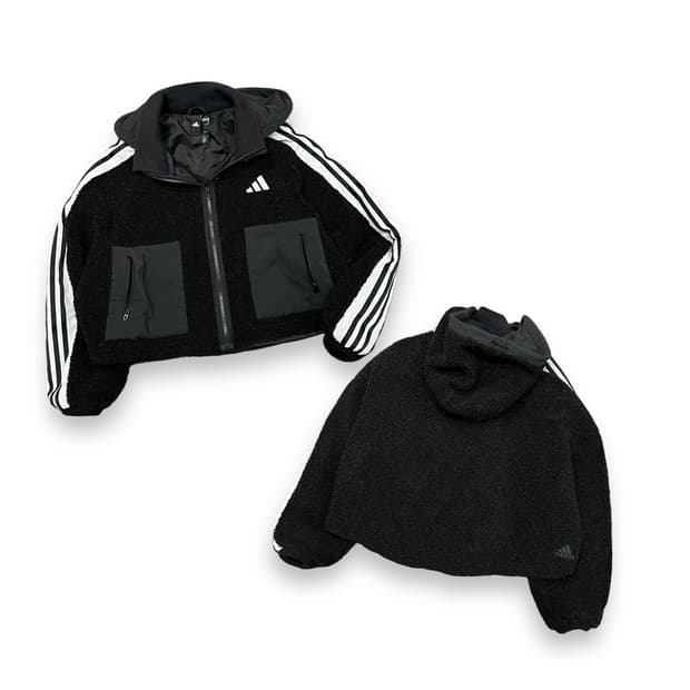 아디다스 보아 크롭 삼선 자켓 