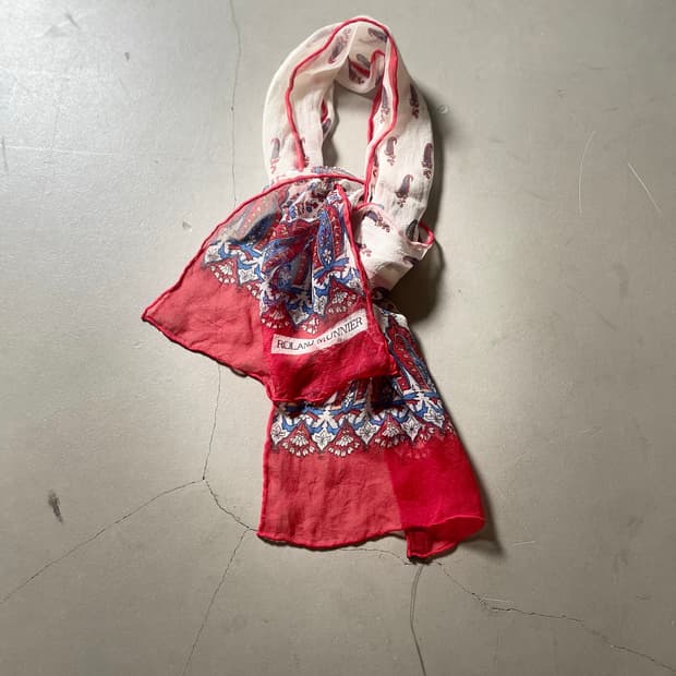 80’s Roland Munnier Vintage Silk Scarf