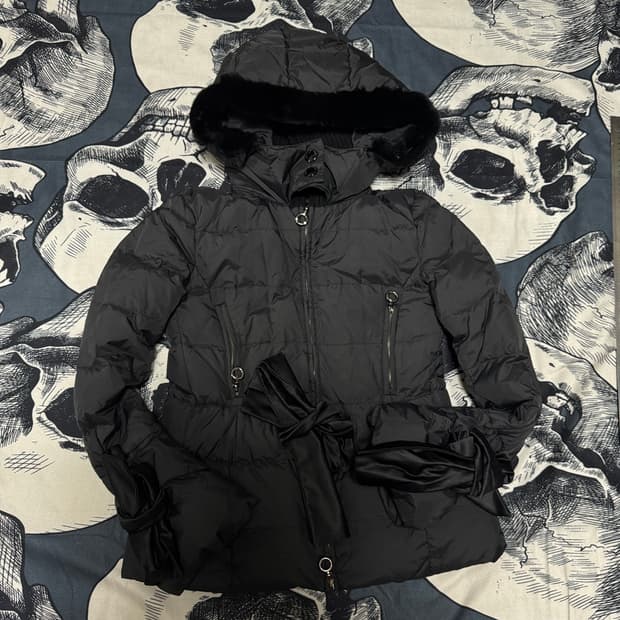 아르마니 여성 리본 패딩 38 (55)사이즈