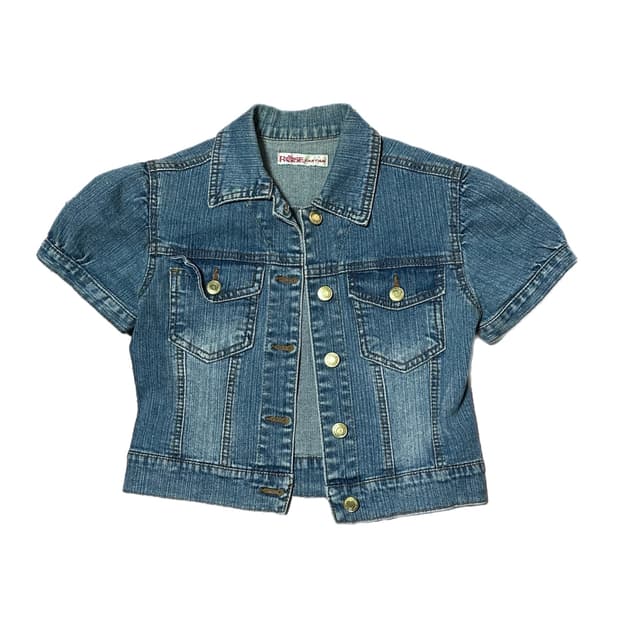 모리 러블리 세미크롭 청자켓