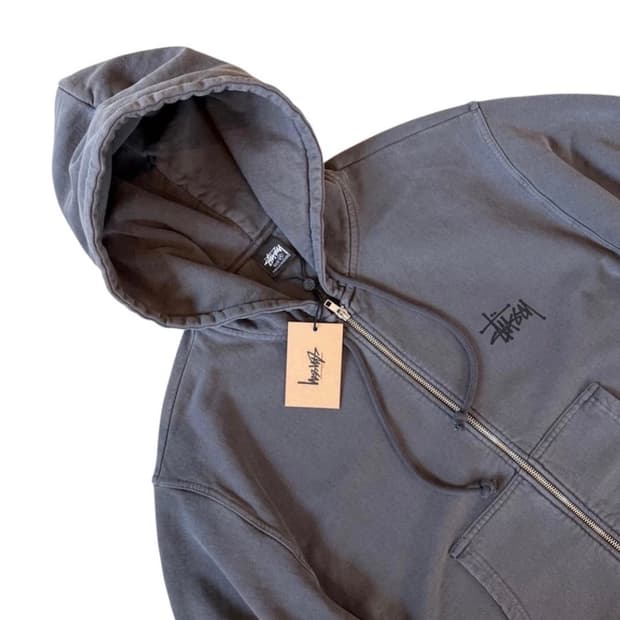 스투시 피그먼트 후드집업 m