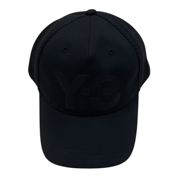 Y3 X 아디다스 트러커 로고 메쉬캡 모자 올검 블랙