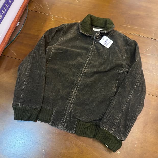일본빈티지 코듀로이 숏 집업 자켓