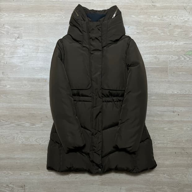 케네스 린 여성 덕다운 하이넥 롱패딩 점퍼 [브라운] 85-90-160