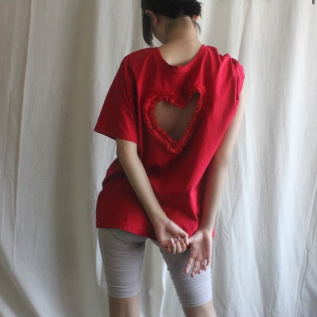 Dongeun lace heart T 동은 레이스 하트티