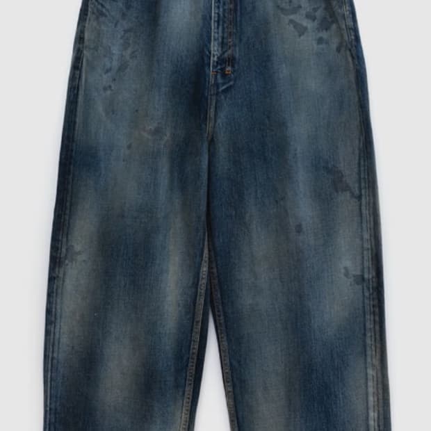 안셀름 aging wide denim pants 3사이즈 진청