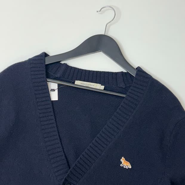 Maison Kitsune 메종키츠네 네이비 니트 가디건