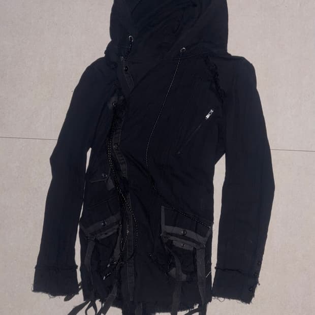 세멘틱디자인 후드 롱가디건