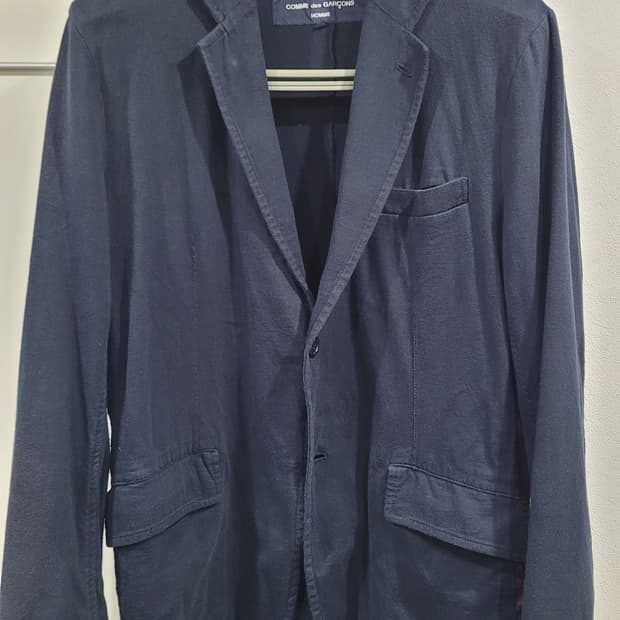 꼼데가르송 옴므 체크 블럭 자켓