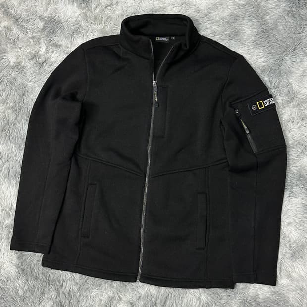 내셔널지오그래픽 플리스 집업 블랙 105