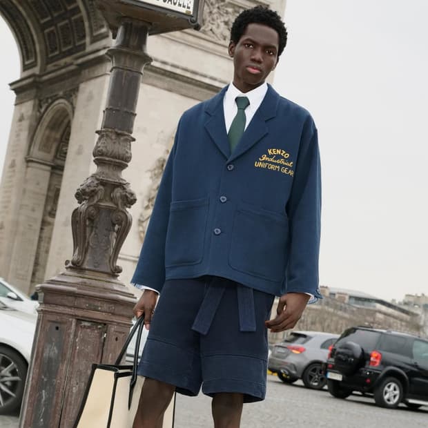 겐조 드로우 바시티 자수 워크웨어 재킷