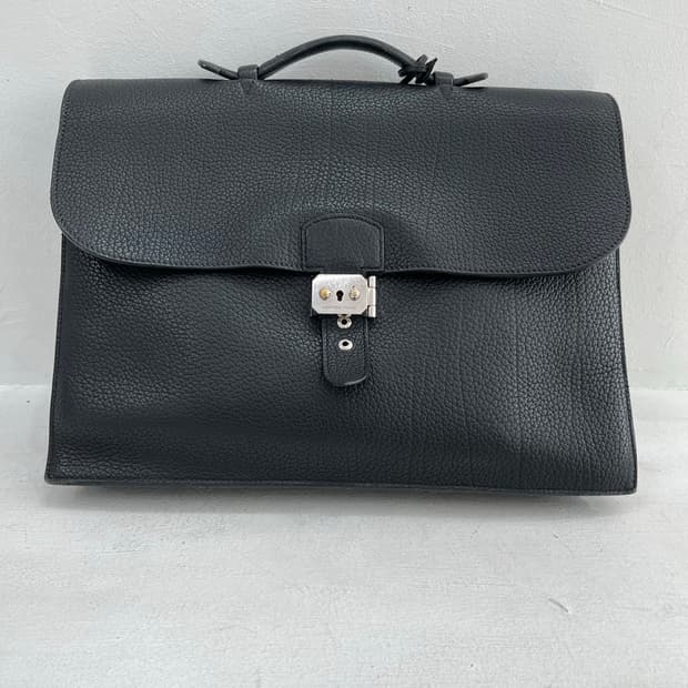 에르메스 삭 아 데페슈 서류 가방 블랙