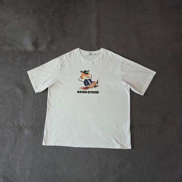 메종키츠네 드레스드 폭스 이지 반팔 티셔츠 XL