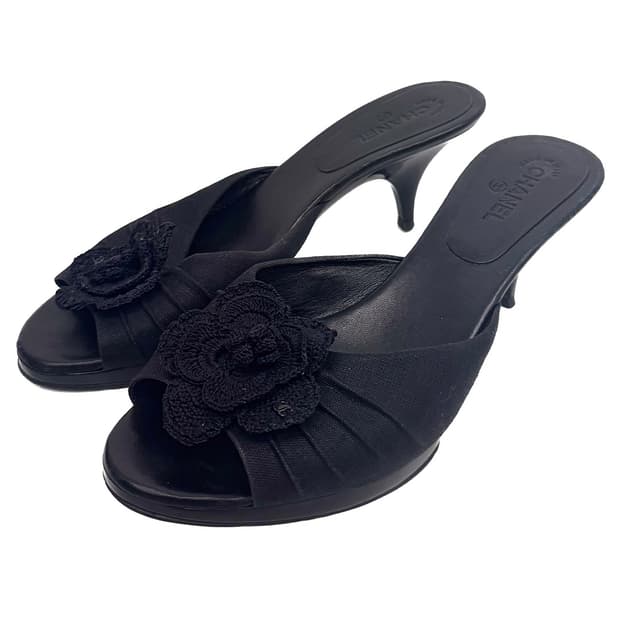 Chanel Camellia Mules