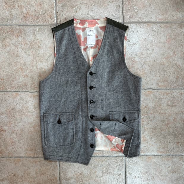 [M] Stussy Workgear olive camo vest