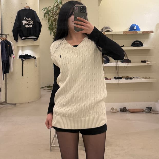 폴로 랄프 로렌 케이블 니트 베스트 U608