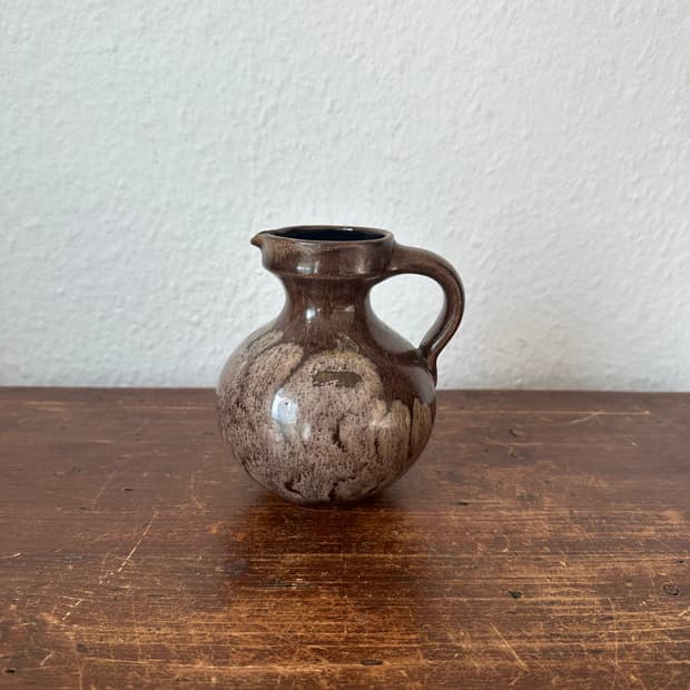 독일)빈티지 브라운 화병(핸드메이드)