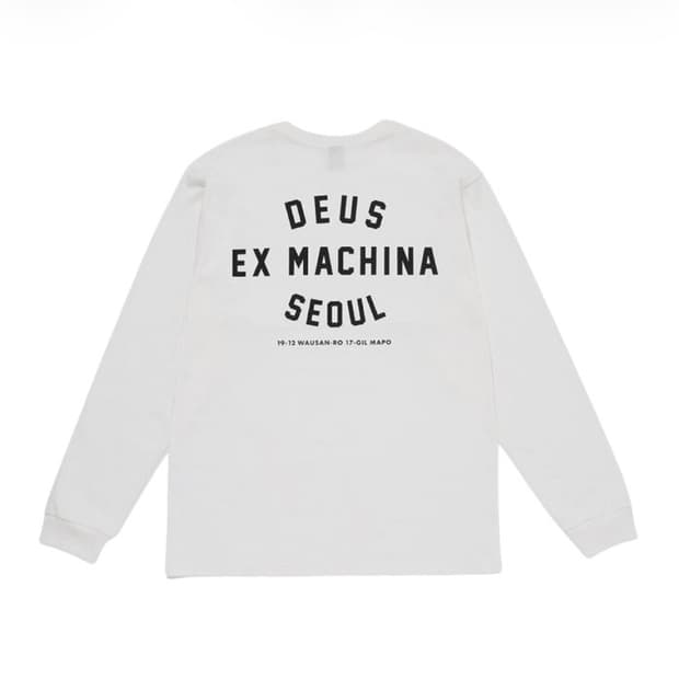 데우스 엑스 마키나 서울 컬리지 롱슬리브 티셔츠 화이트