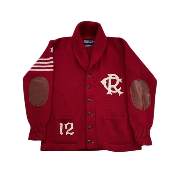 폴로 랄프 로렌 헤비 울 숄카라 가디건