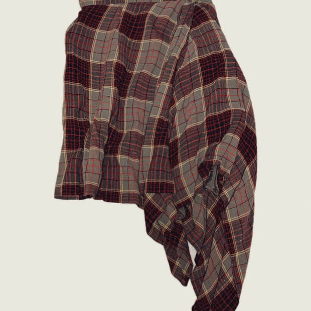 비비안웨스트우드 레드라벨 언발란스 비대칭 체크 스커트 치마