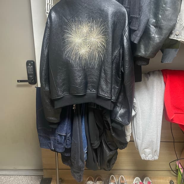 언더마이카 불꽃자켓 레더 1사이즈