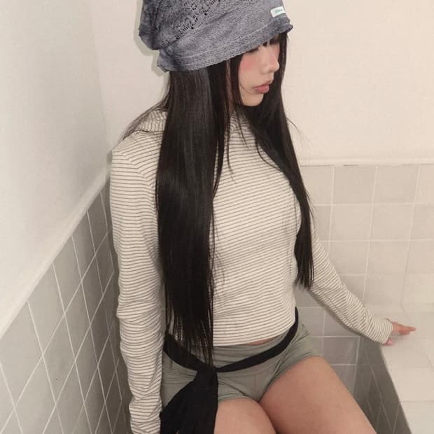 킬리만 와일드플라워 비니 포그네이비 레이스 보헤미안브리즈빈티지모자여름패터