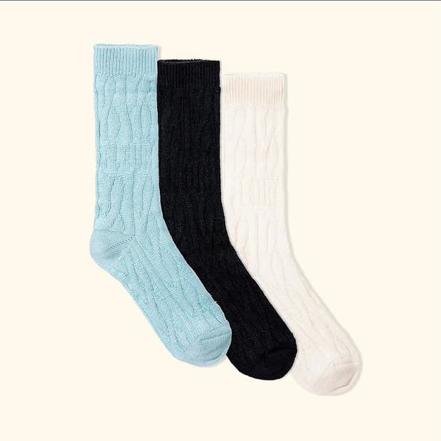 cable knit socks