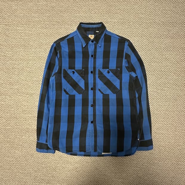 SUGAR CANE work shirt blue
