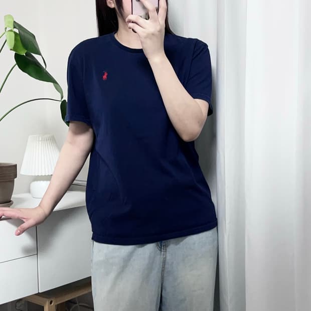 폴로 네이비 / 레드포니 반팔티 [ M ]