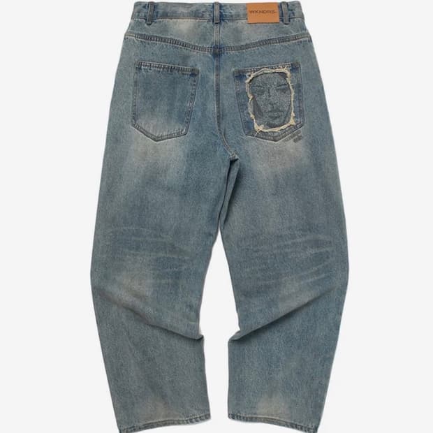 위캔더스 FACE DENIM PANTS (DENIM) M