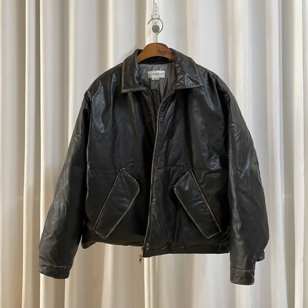 라퍼지스토어 가죽 덕다운패딩 XL