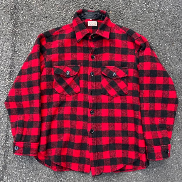 페어쉐인 헤비 울 버팔로 체크 셔츠