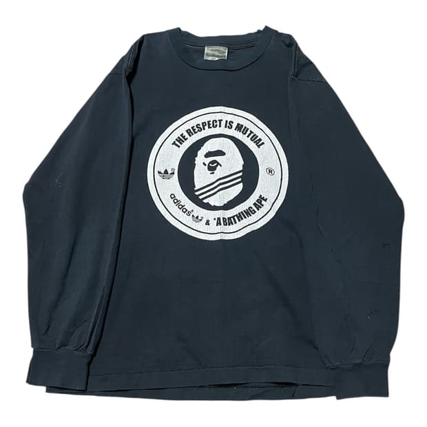 베이프 X 아디다스 서클 로고 롱슬리브