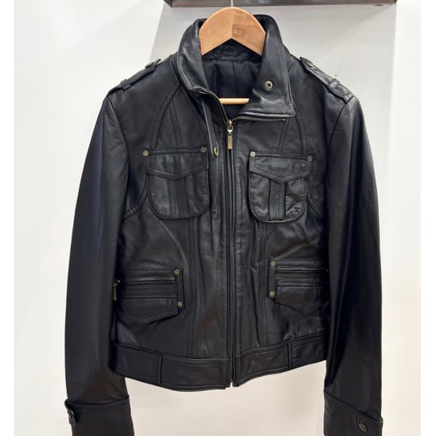 Multi Pocket Leather Jacket