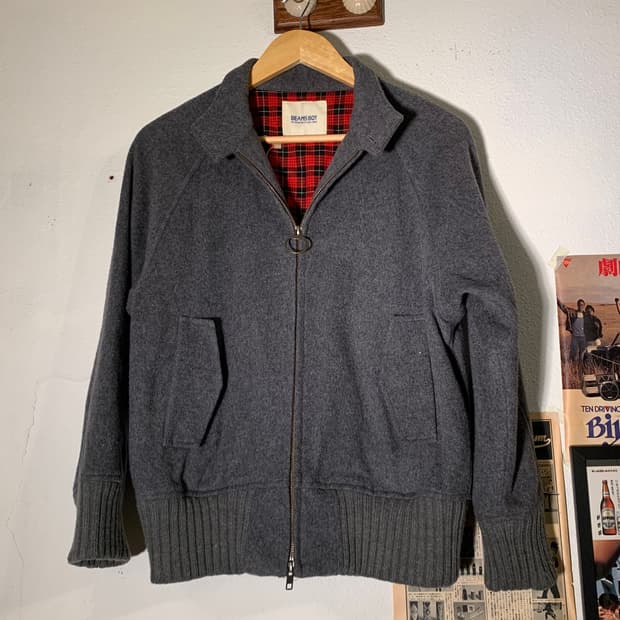 빔즈보이 체크 투웨이 자켓
