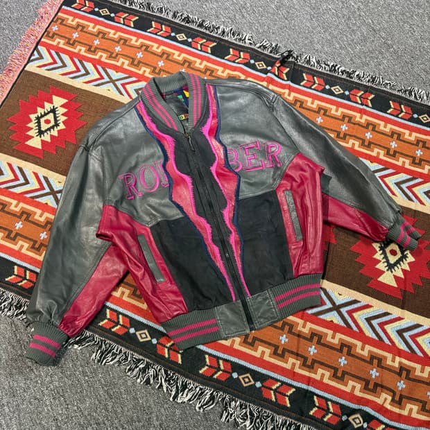 빈티지 ROBER 양가죽 봄버자켓