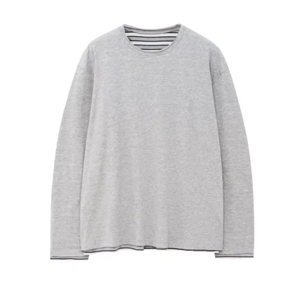 해칭룸 투페이스 스트라이프Two Face Stripe Tee M.Grey