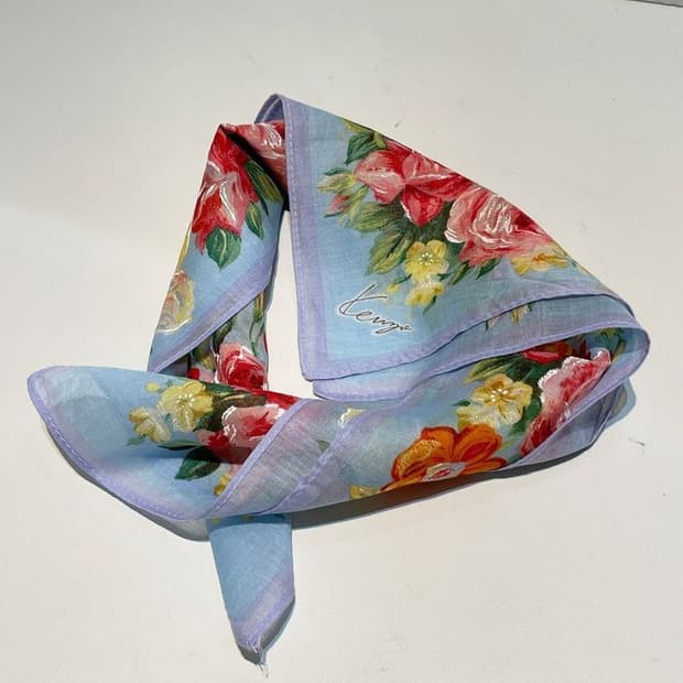 겐조 00s 재팬 플라워 패턴 쁘띠 손수건 A1466