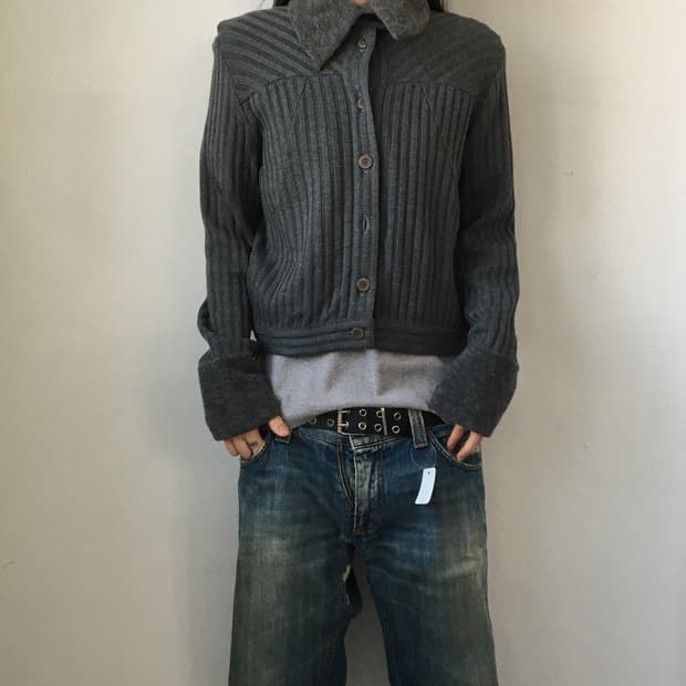 Ribbed knit cardigan