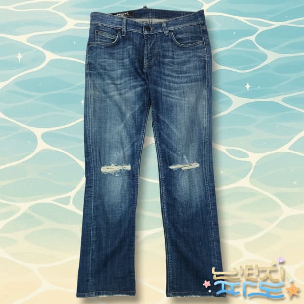 32 로이로저스 데미지 워싱 데님 팬츠