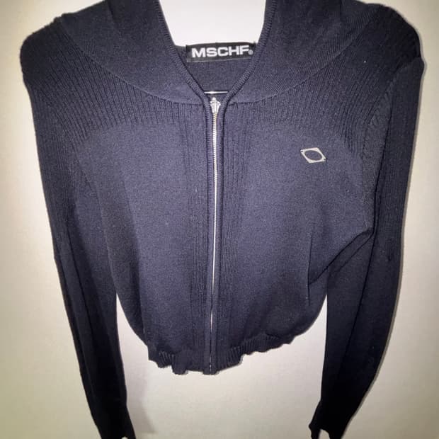 미스치프 니트후드집업