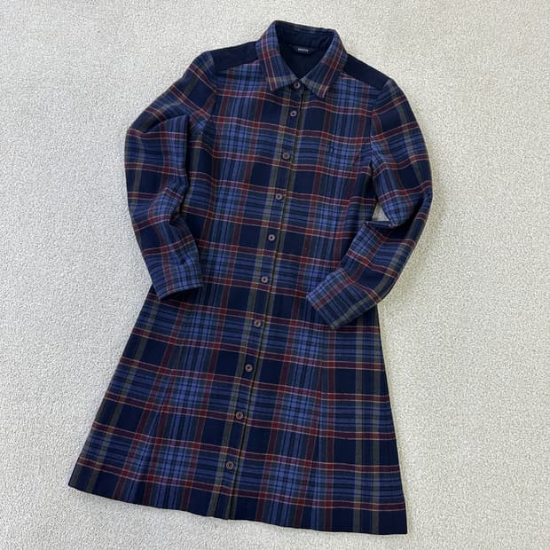 85-160 헤지스 체크 패턴 원피스 0323D