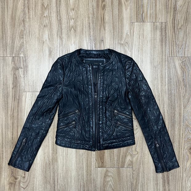 자라 퀄팅 양가죽 자켓