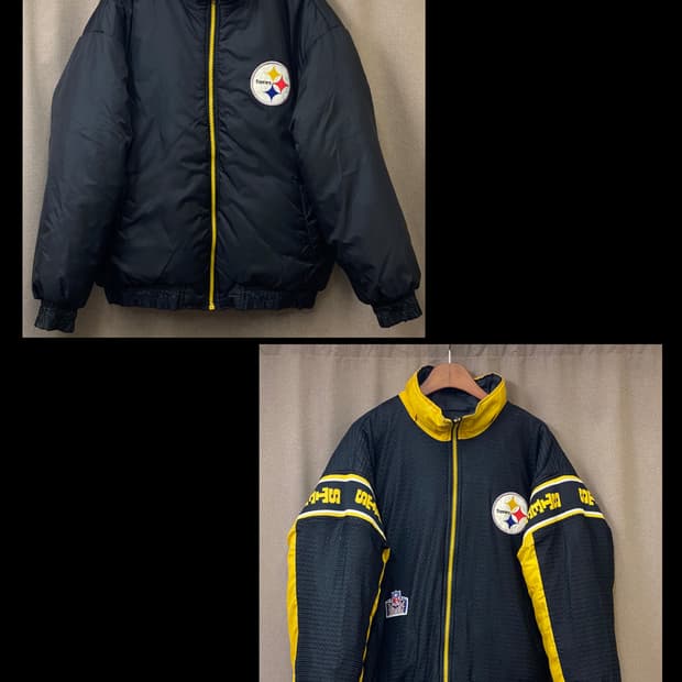 90s nfl 피츠버그 스틸러스 팀 패딩 점퍼