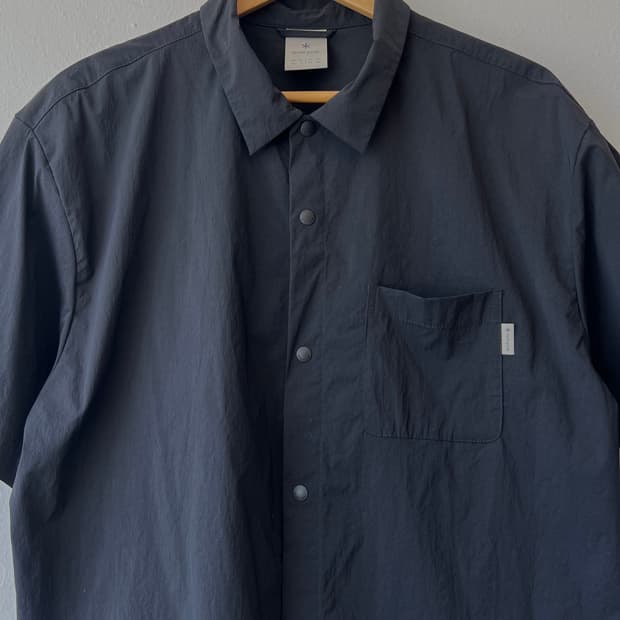 스노우피크 남성 블랙 고프코어 반팔셔츠 