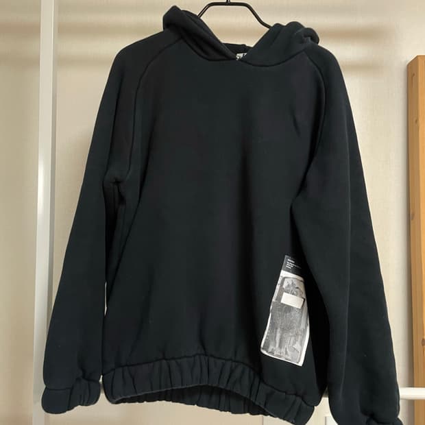 Gr10k 더블 헤비 져지 블랙 후드티 M