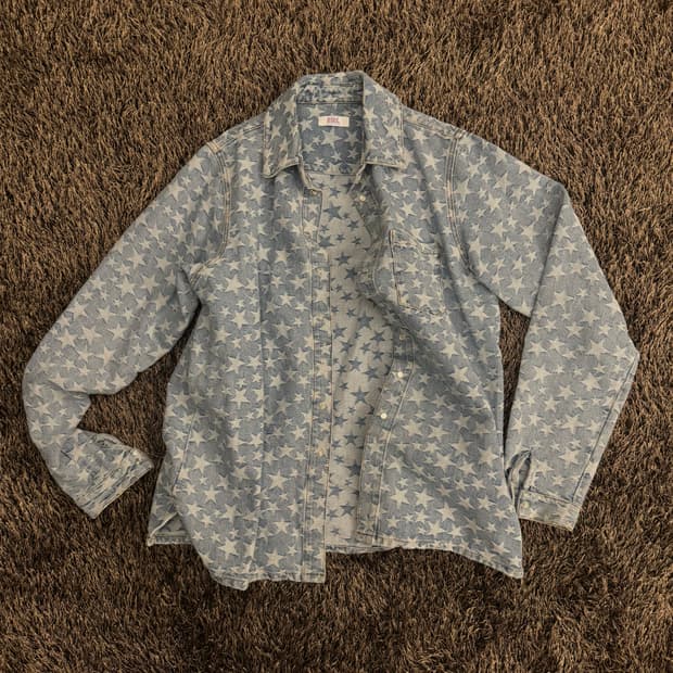 Denim Jacquard Woven Overshirt