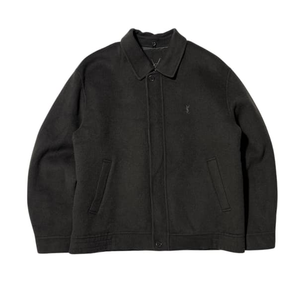 입생로랑 울 블루종 스윙탑 헤링턴 자켓 100