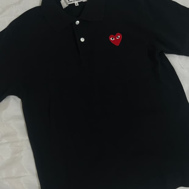 꼼데가르송 블랙 반팔 카라티