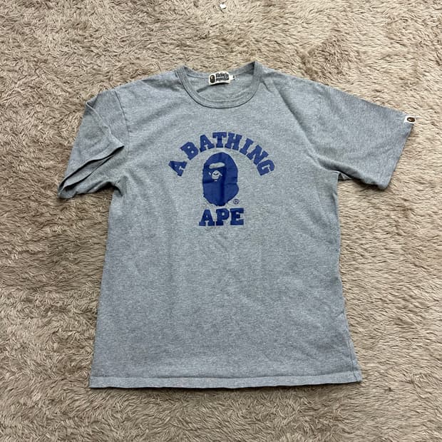 베이프 bape 유인원 프린팅 숏 슬리브 티셔츠